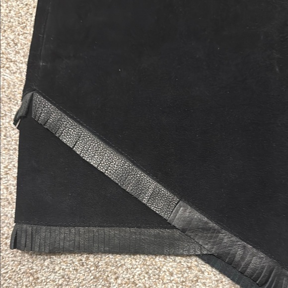 Maje Envela Fringe Western Black Skirt size 36 - Picture 5 of 7